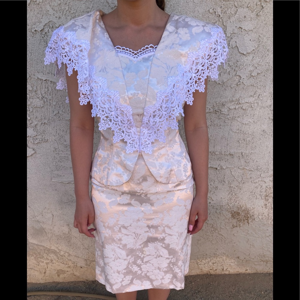 Scott McClintock vintage brocade Victorian dress so 4